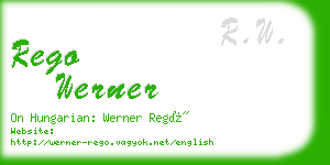 rego werner business card